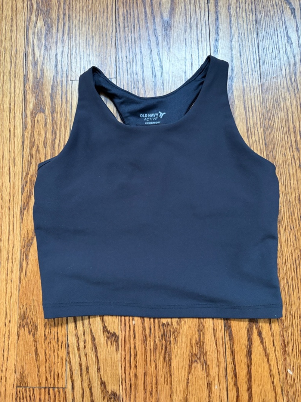 Old Navy Black Racerback Cropped Tank